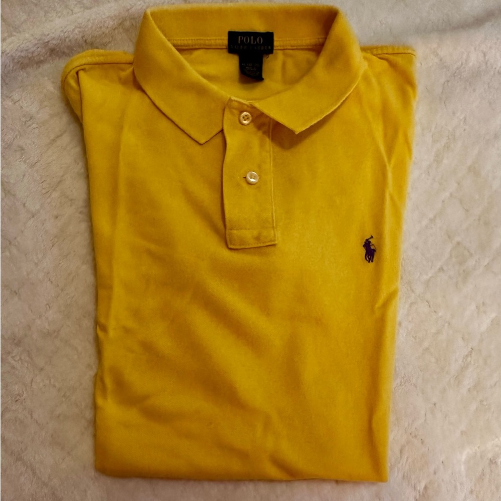 Polo Ralph Lauren Boys Mesh Yellow Polo Size XL (18-20)